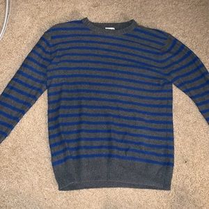 Blue and grey striped MENS SHIRT